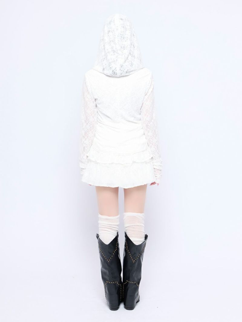 bubbles レースフーディートップス グレー BUBBLES】レースフーディートップス | sparkling mall online store
