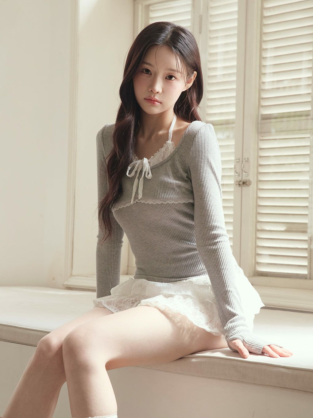 【BUBBLES】レイヤードパターントップス