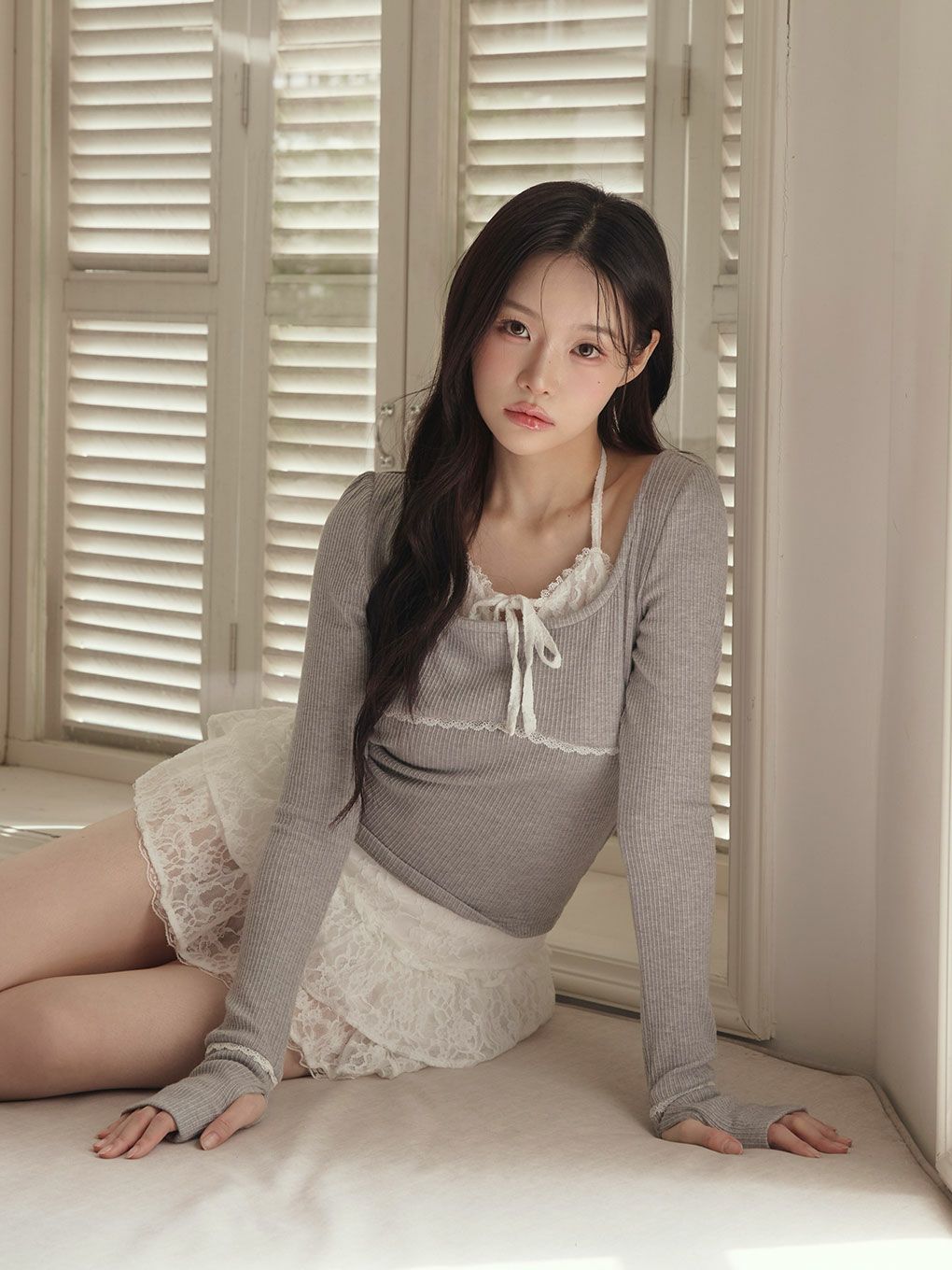 【BUBBLES】レイヤードパターントップス