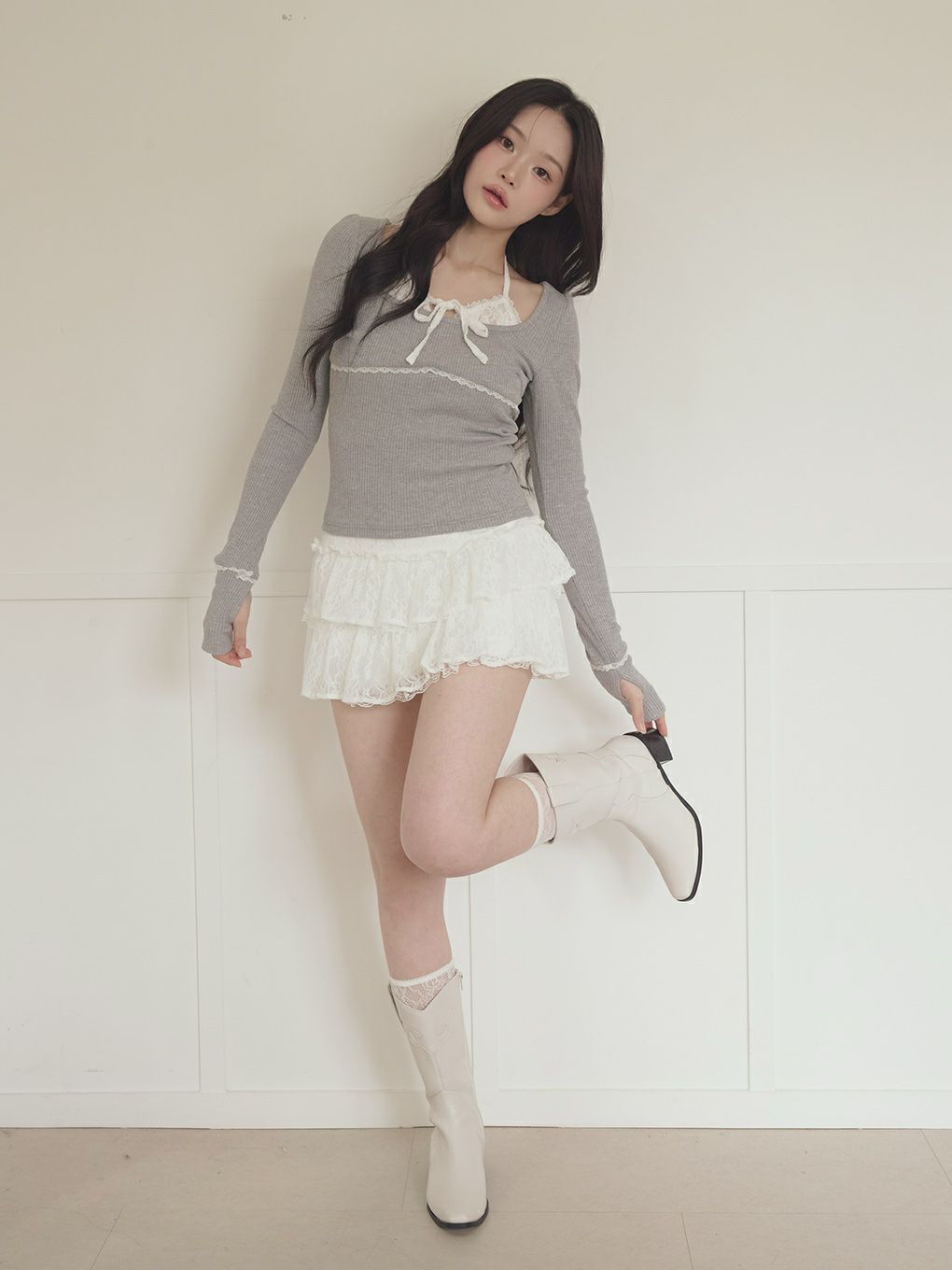 【BUBBLES】レイヤードパターントップス