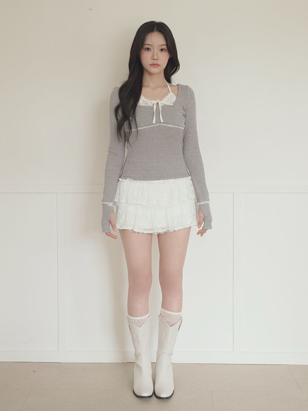 【BUBBLES】レイヤードパターントップス