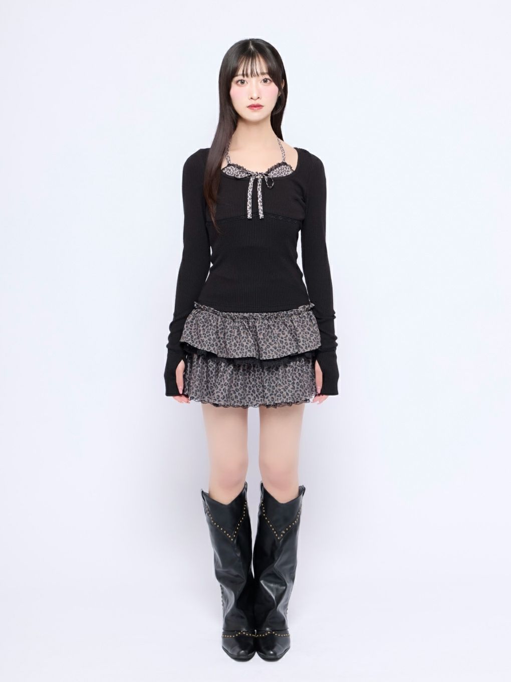 【BUBBLES】レイヤードパターントップス