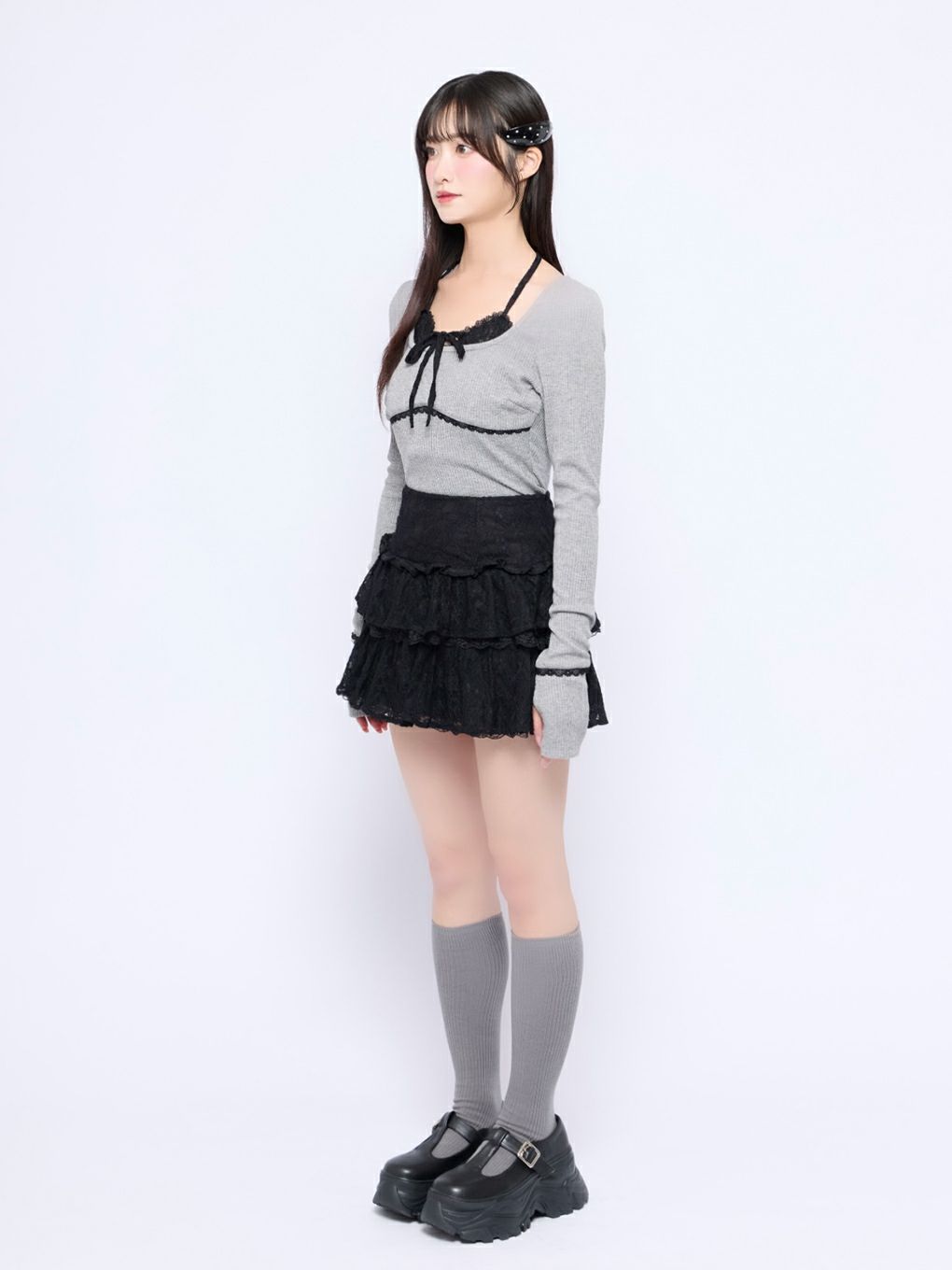 【BUBBLES】レイヤードパターントップス