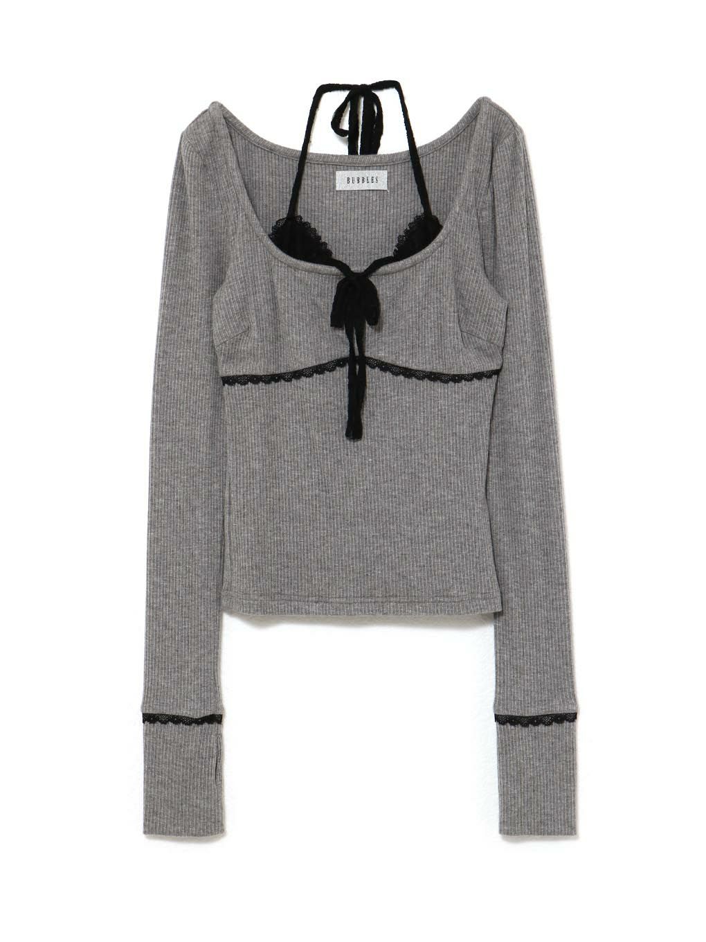 【BUBBLES】レイヤードパターントップス