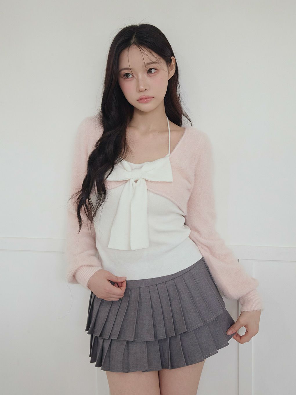 【BUBBLES】リボンニットアンサンブル