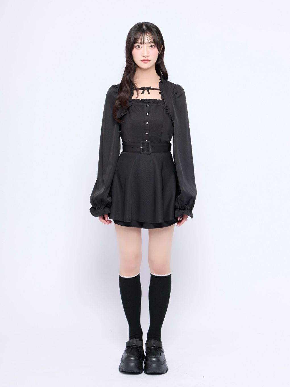 【BUBBLES】レイヤードペプラムセットアップ