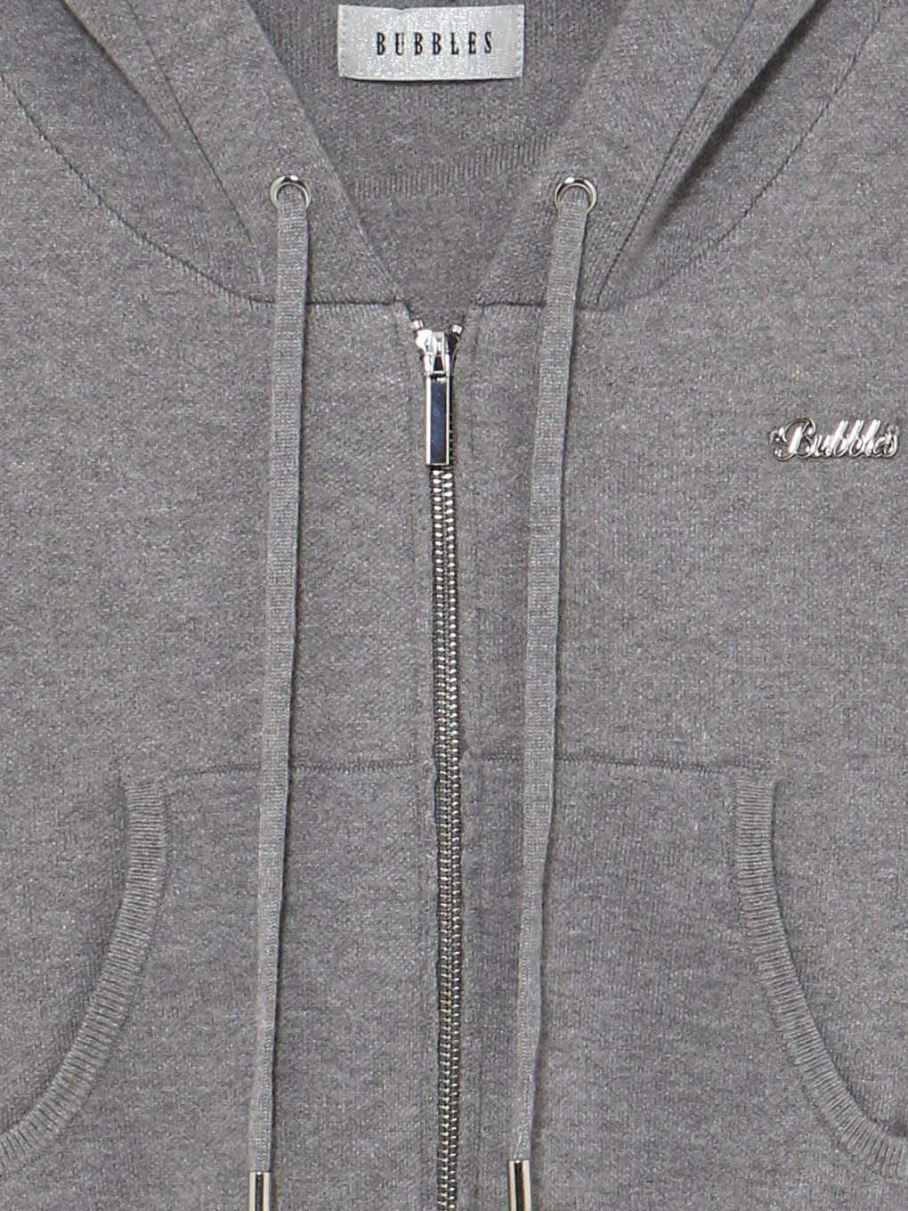 【BUBBLES】バイカラーパーカーニット