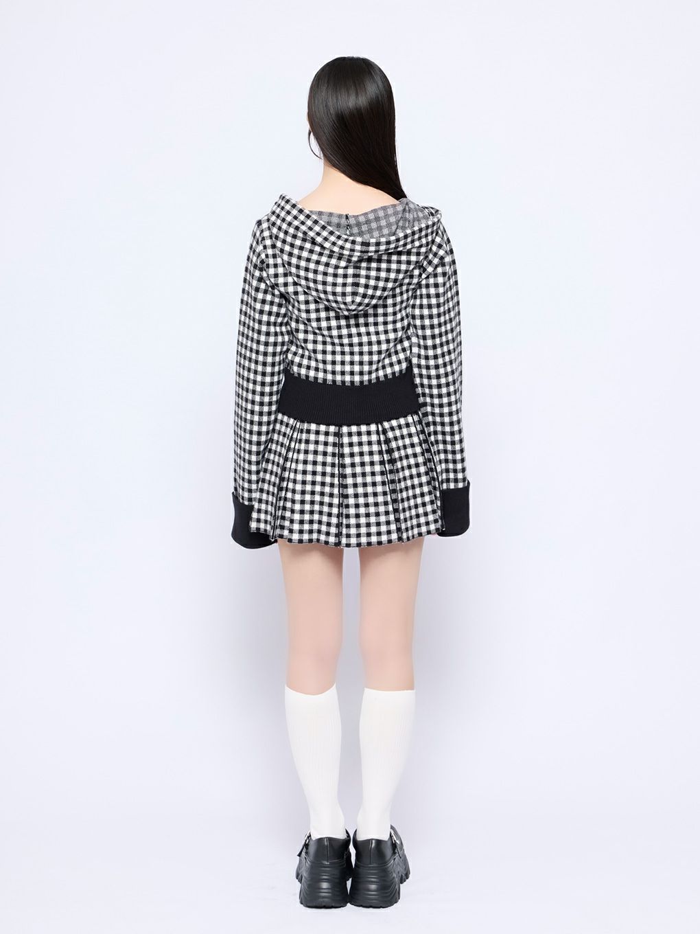 【BUBBLES】バイカラーニットスカパン