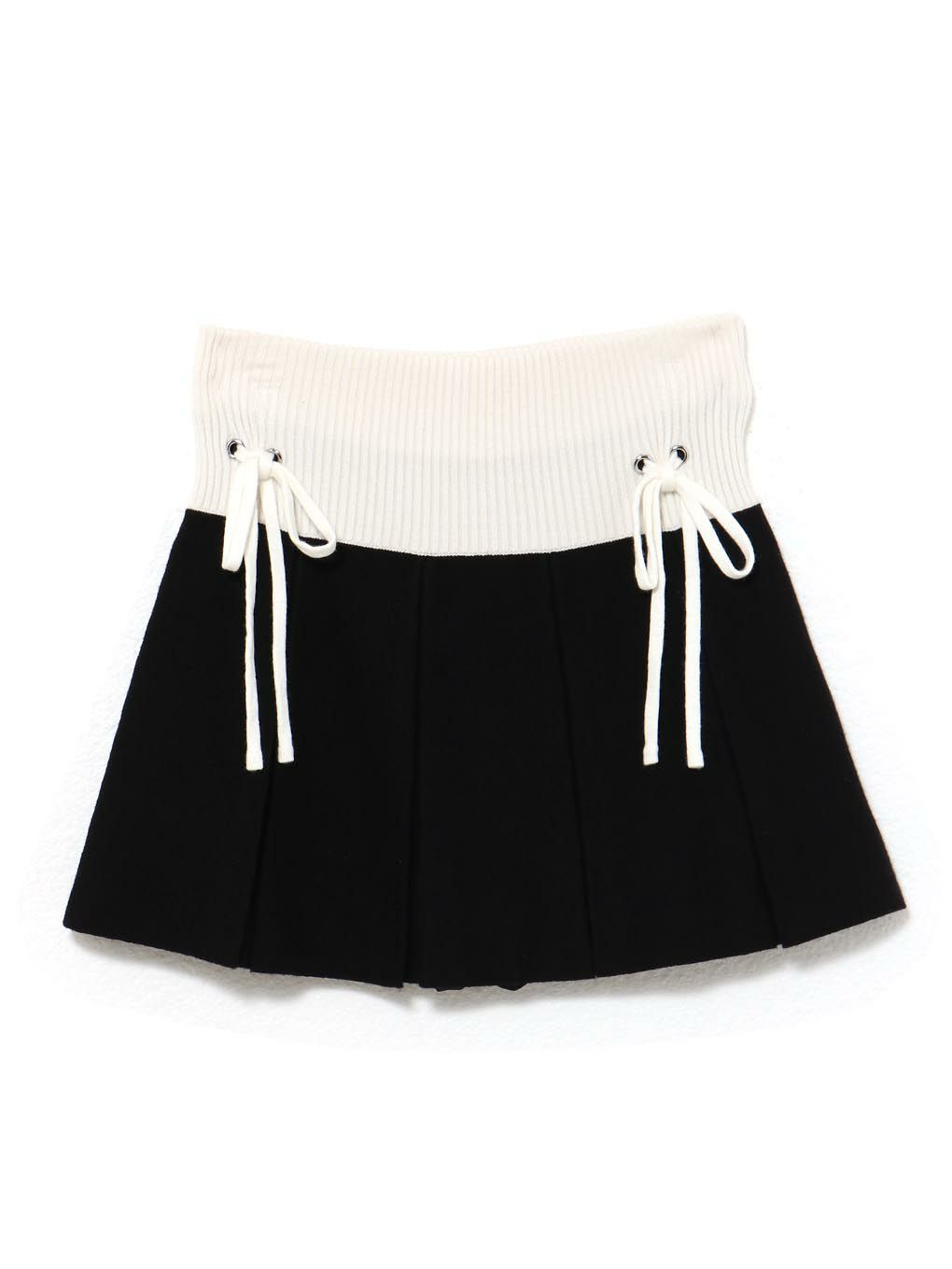 【BUBBLES】バイカラーニットスカパン