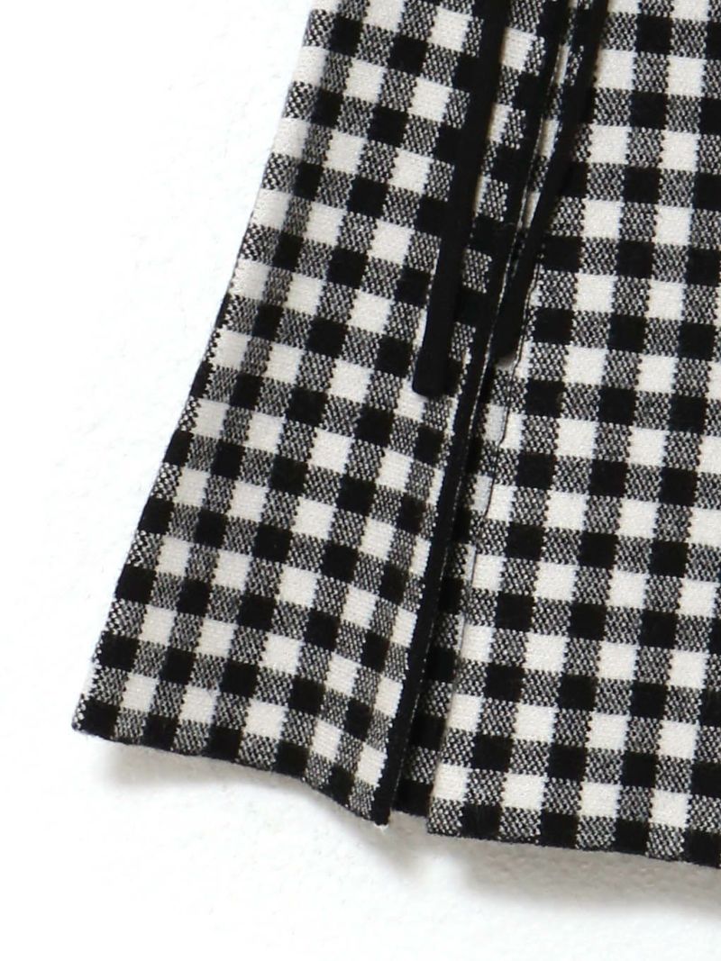 【新品未使用タグ付き】Bubbles バイカラーニットスカパン　ギンガム　S BUBBLES】バイカラーニットスカパン | sparkling mall online store