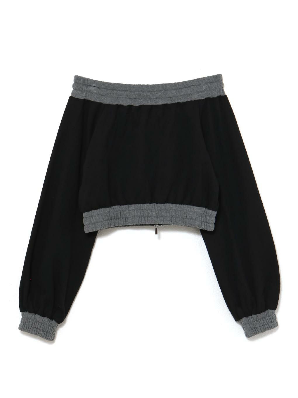 【BUBBLES】バイカラーオフショルスウェットトップス