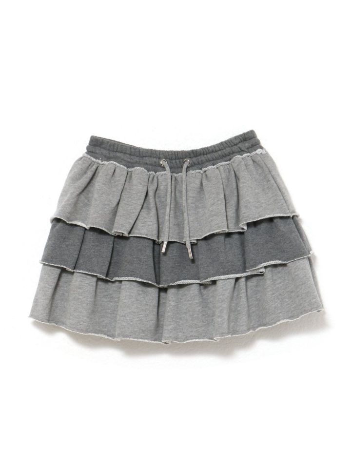 BUBBLES】バイカラーフリルスウェットスカパン | sparkling mall