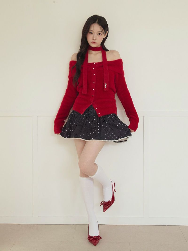 BUBBLES】リボンタイオフショルニット | sparkling mall online store