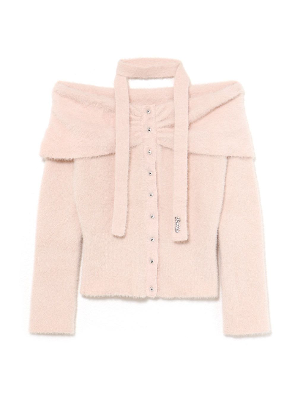 【BUBBLES】リボンタイオフショルニット