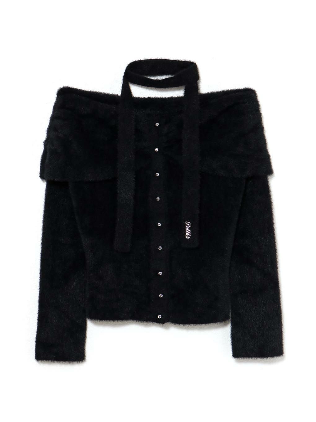 【BUBBLES】リボンタイオフショルニット