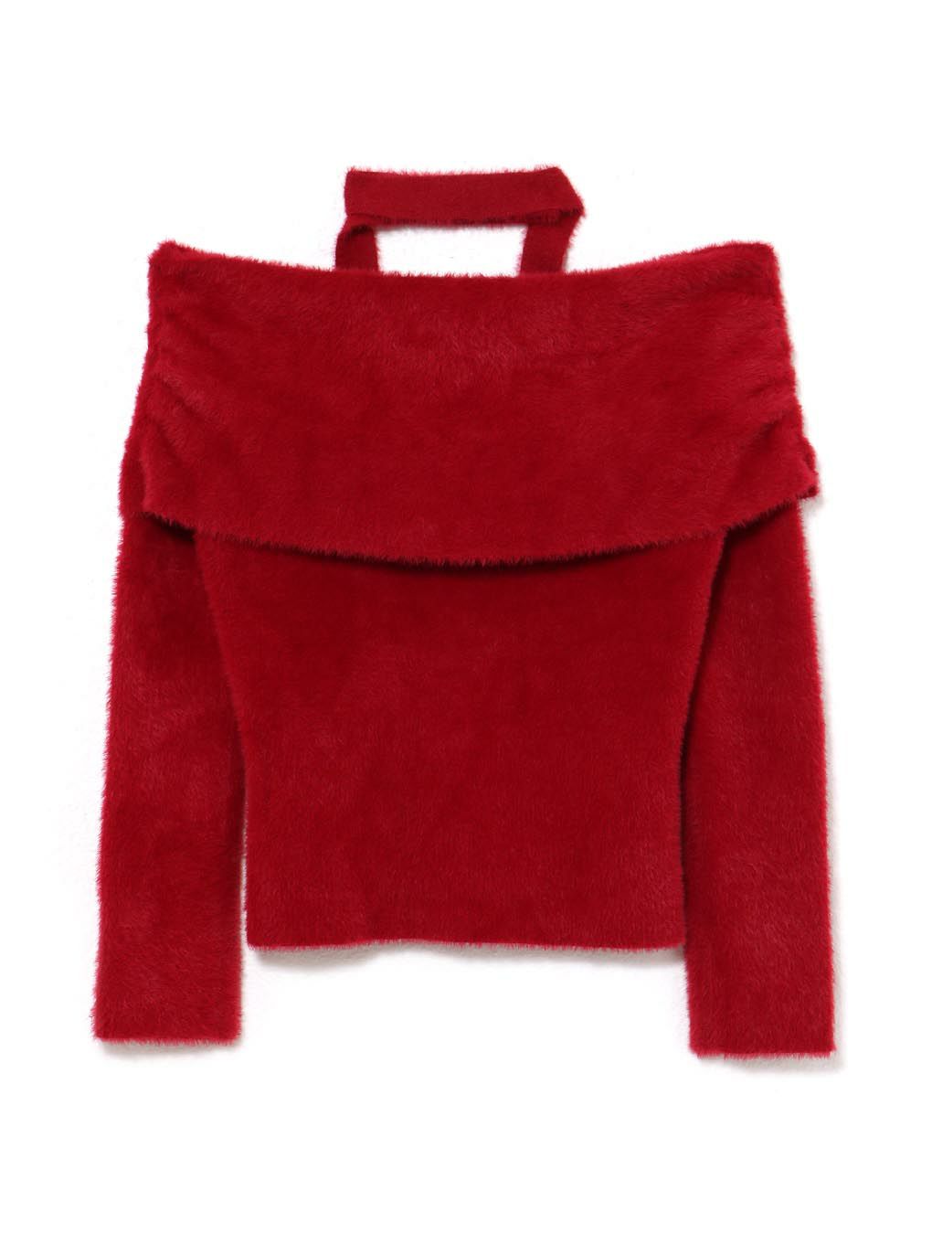 【BUBBLES】リボンタイオフショルニット