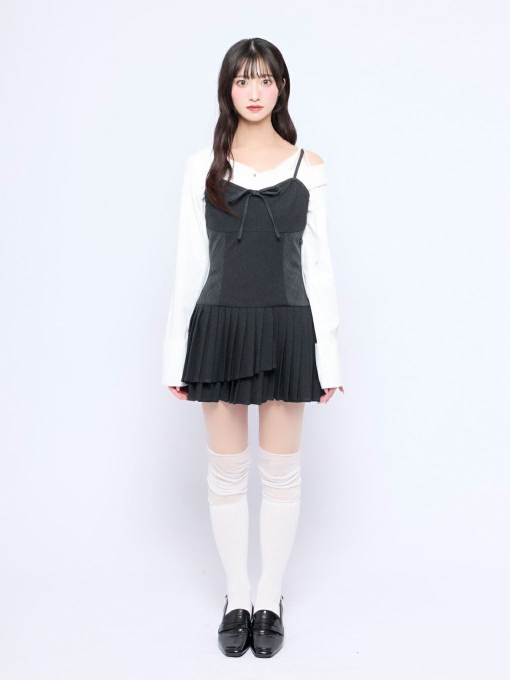 【BUBBLES】ミックスチェックキャミワンピース