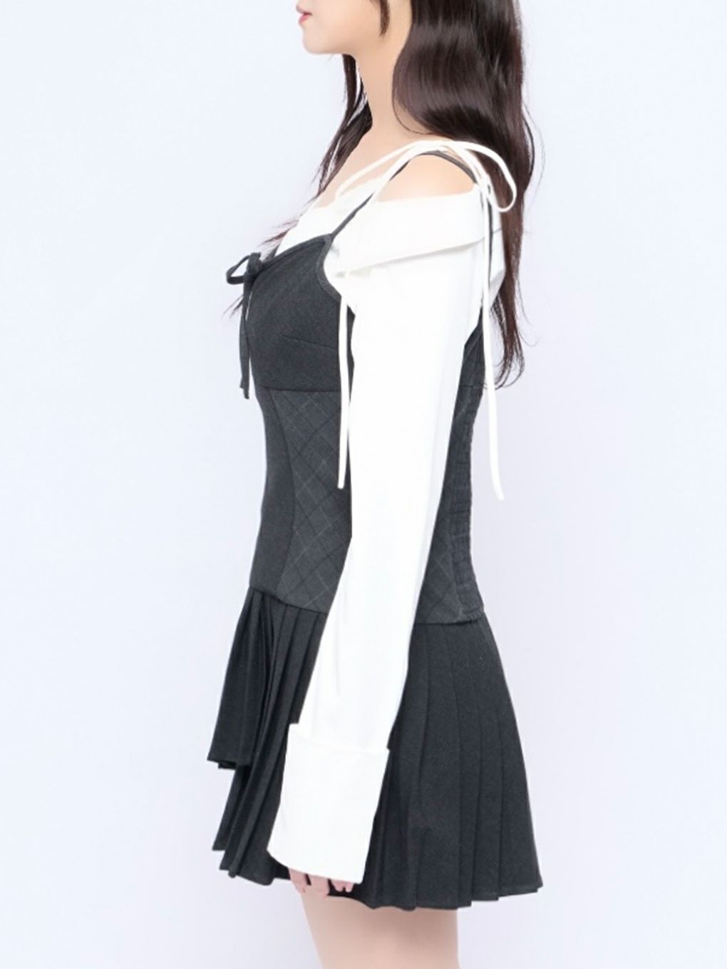 【BUBBLES】ミックスチェックキャミワンピース