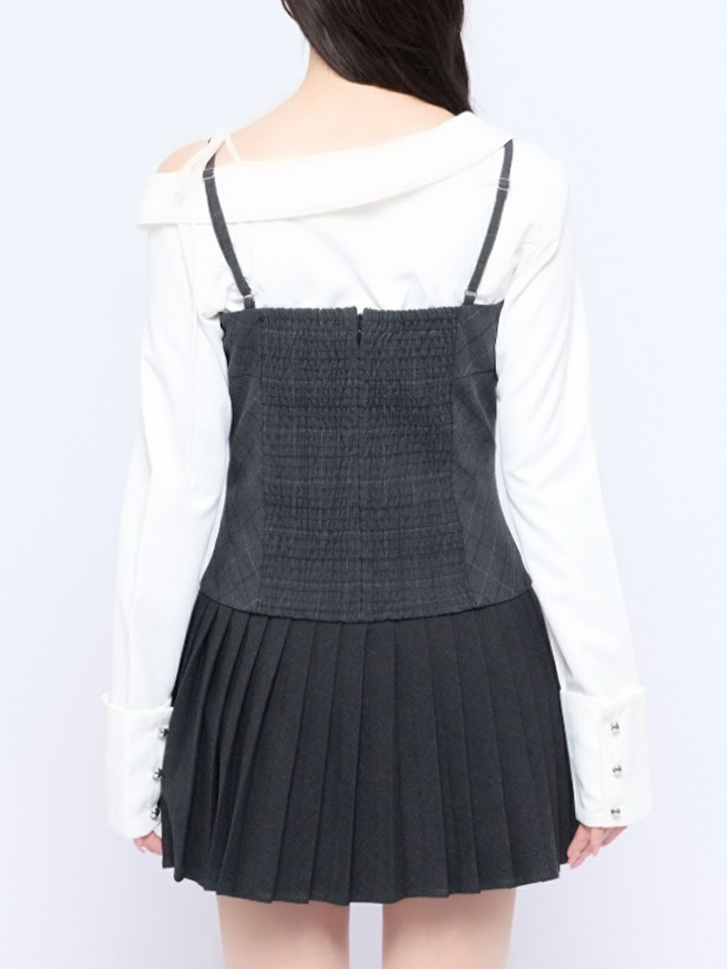 【BUBBLES】ミックスチェックキャミワンピース