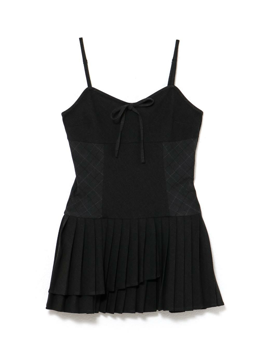 【BUBBLES】ミックスチェックキャミワンピース