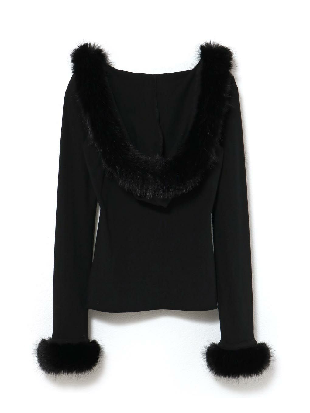 【BUBBLES】フードファーオフショルトップス