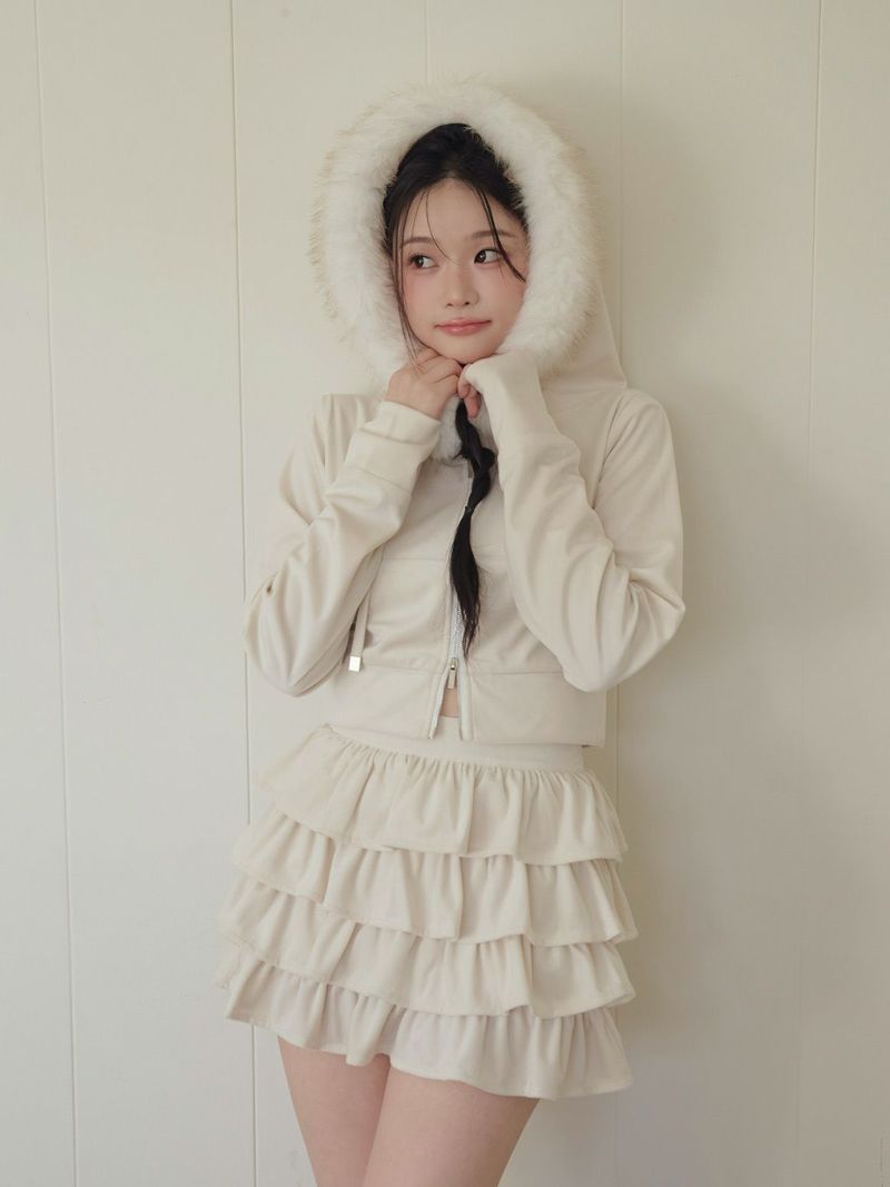 BUBBLES】ベルベットファーパーカー | sparkling mall online store