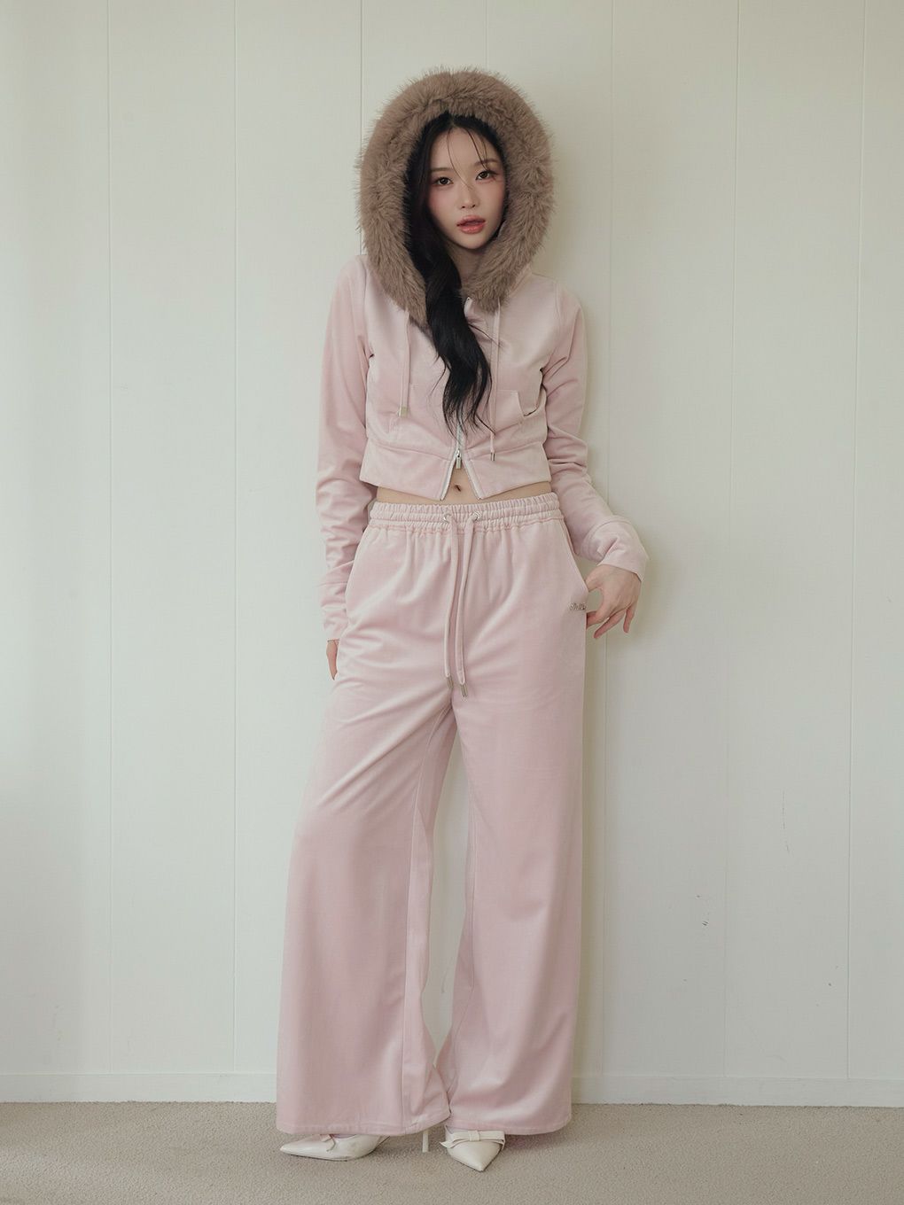 【BUBBLES】ベルベットファーパーカー