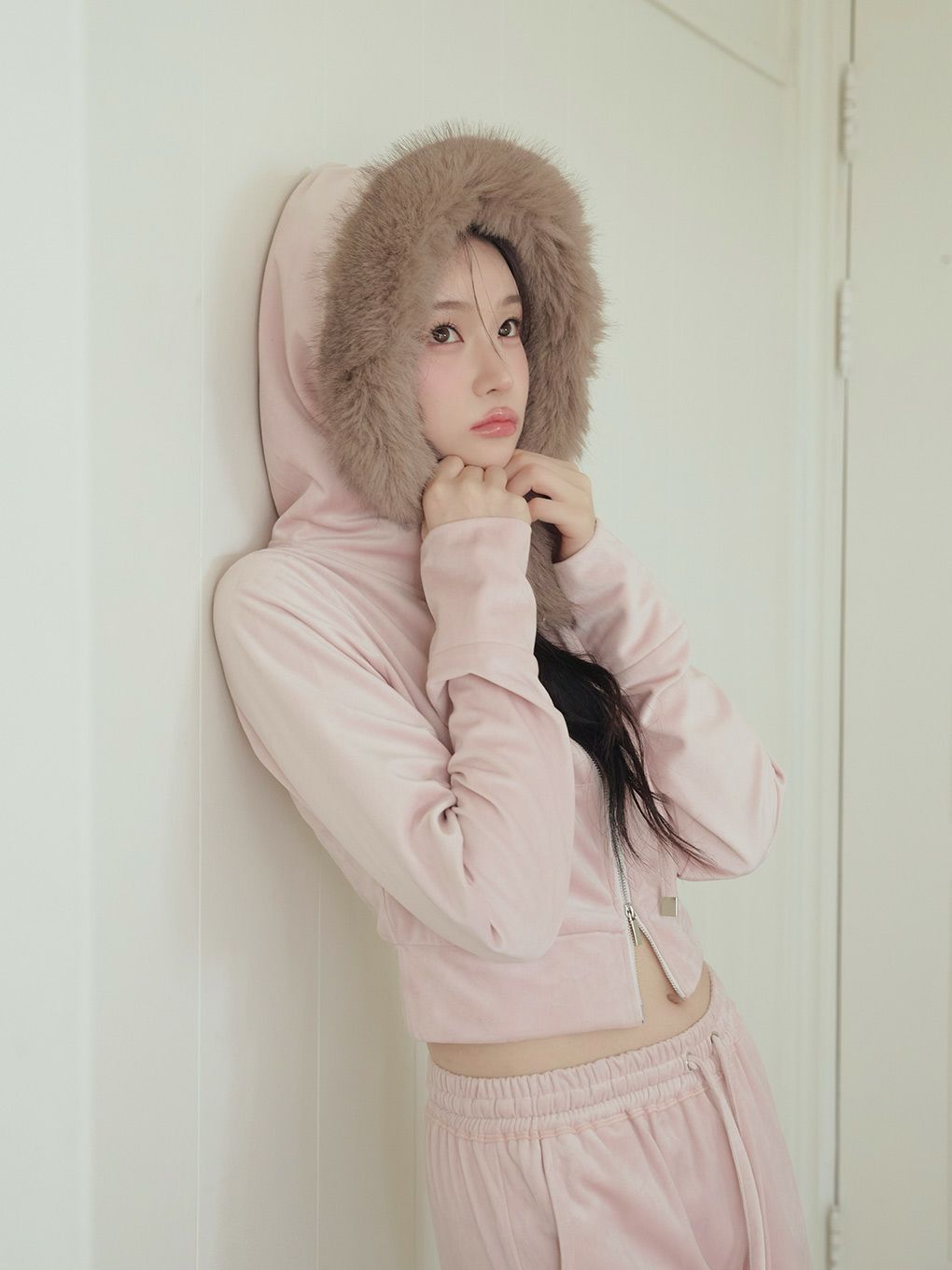 【BUBBLES】ベルベットファーパーカー