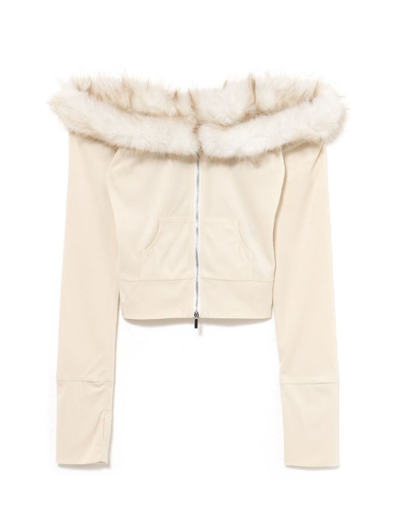 BUBBLES】ベルベットファーオフショルトップス | sparkling mall