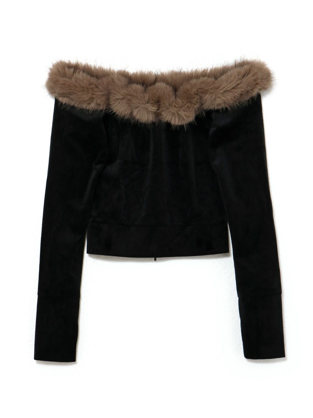 【BUBBLES】ベルベットファーオフショルトップス