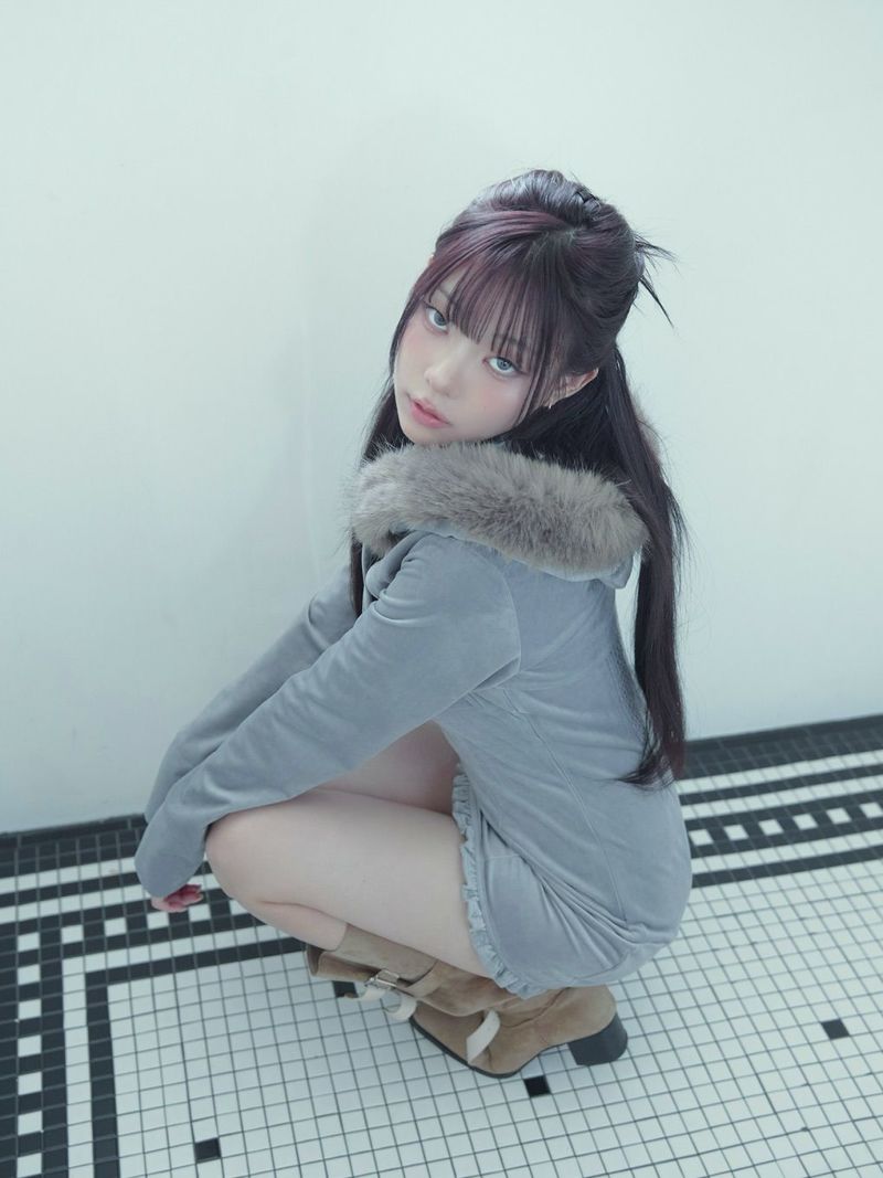 BUBBLES】ベルベットファーパーカーワンピース | sparkling mall