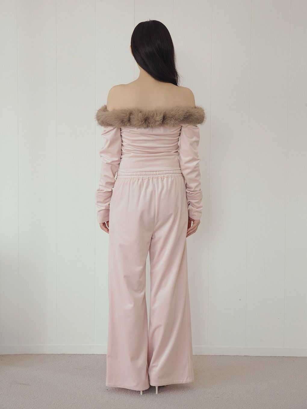 【BUBBLES】ベルベットワイドパンツ