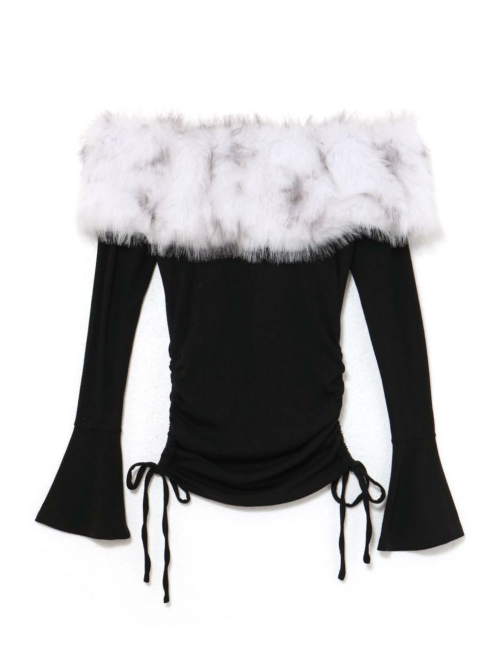 【BUBBLES】ファーオフショルトップス