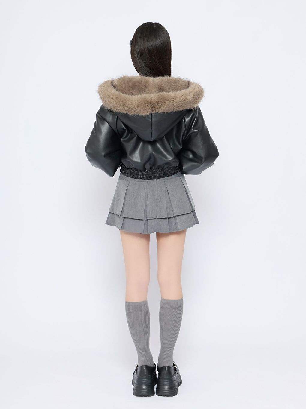 【BUBBLES】フードファーブルゾン