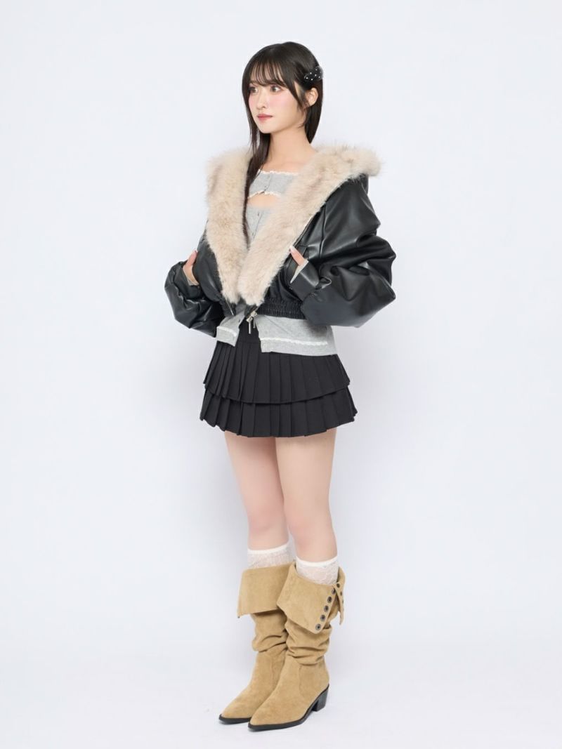 BUBBLES】フードファーブルゾン | sparkling mall online store