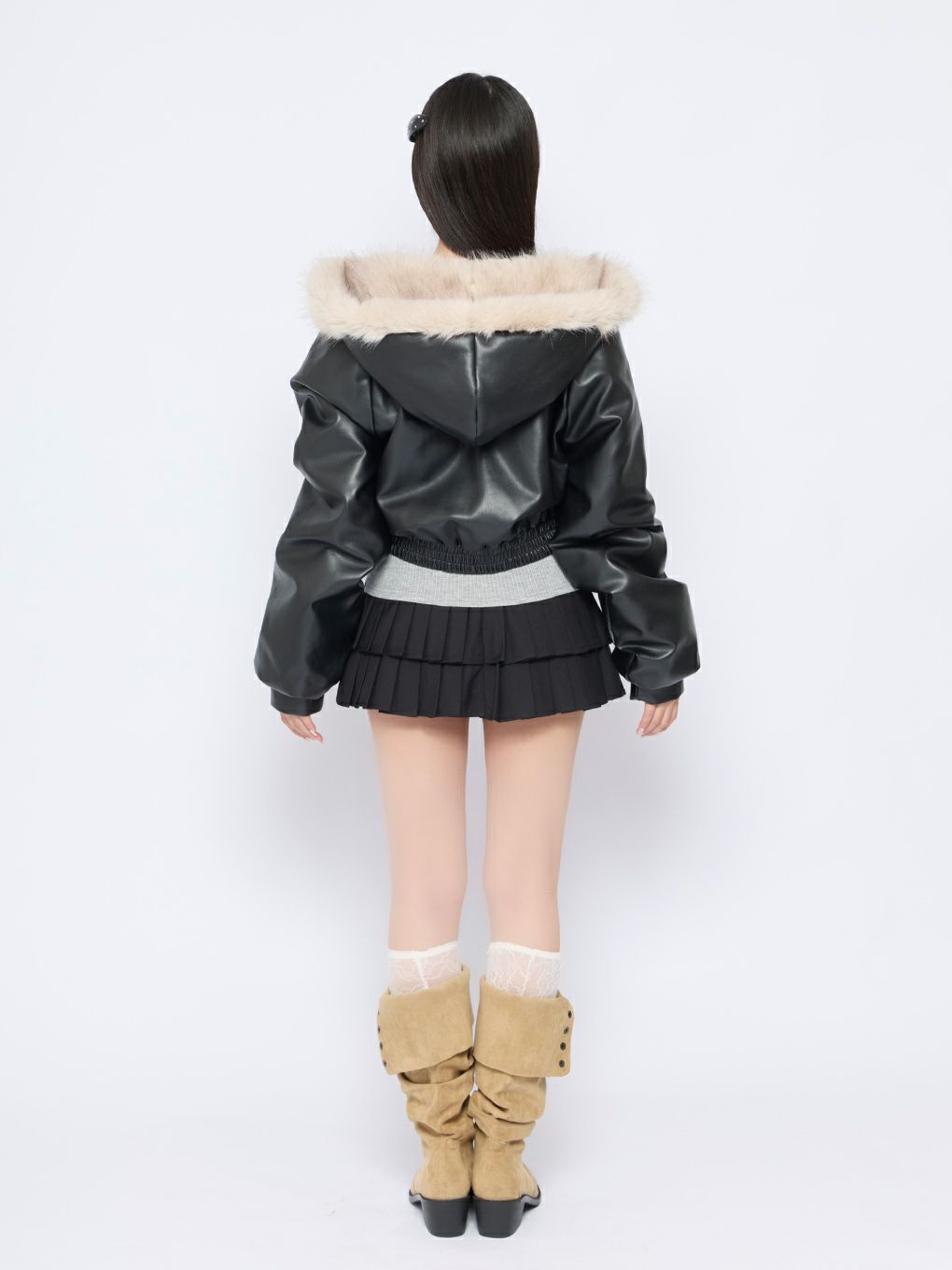 【BUBBLES】フードファーブルゾン