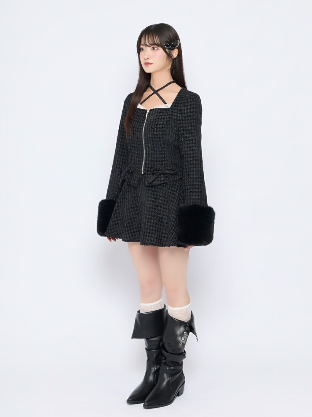 【BUBBLES】ファーカフスセットアップ