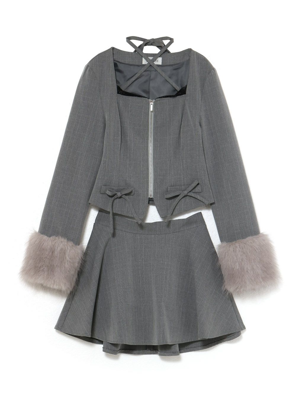 【BUBBLES】ファーカフスセットアップ