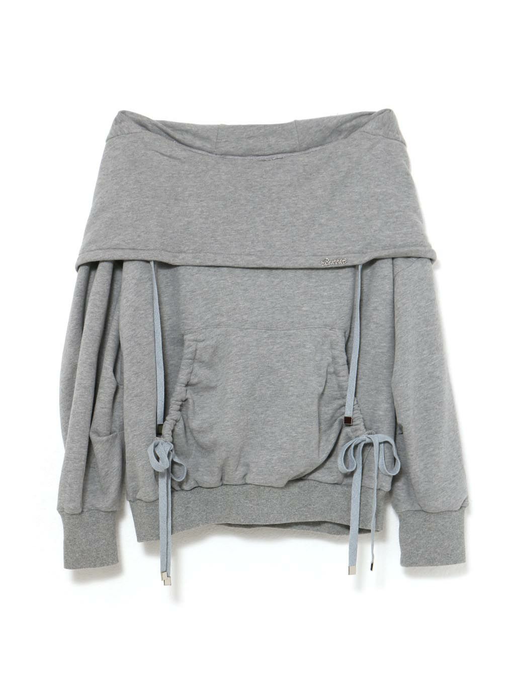  【BUBBLES】オフショルダーフーディートップス