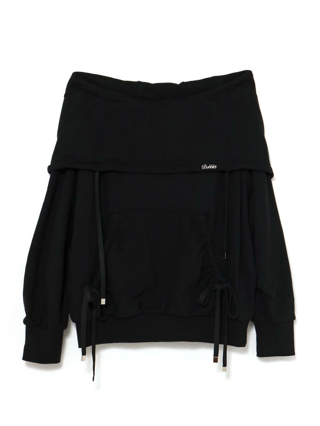  【BUBBLES】オフショルダーフーディートップス