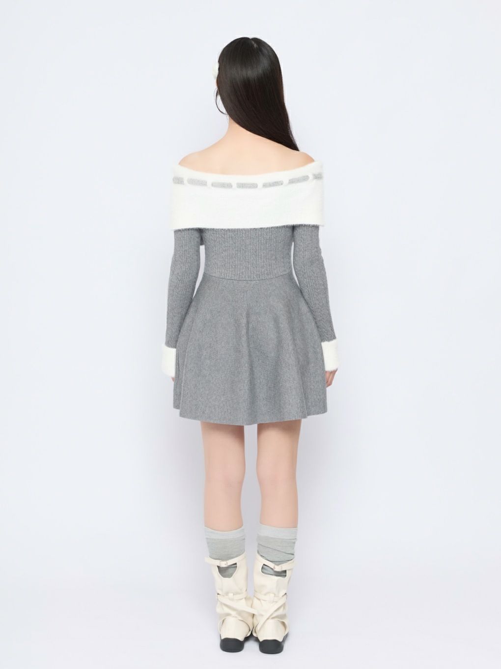 【BUBBLES】リボンオフショルワンピース