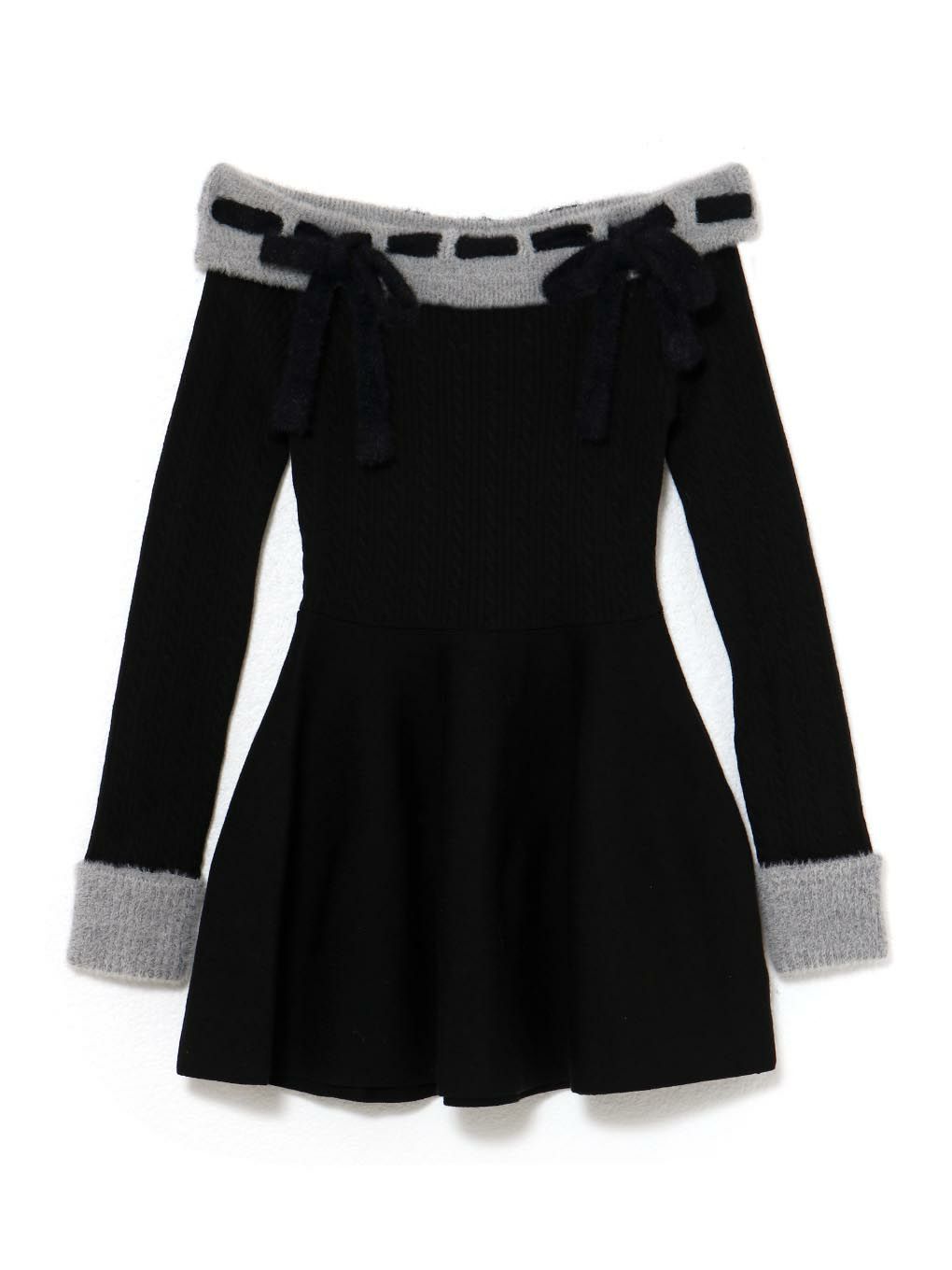 【BUBBLES】リボンオフショルワンピース