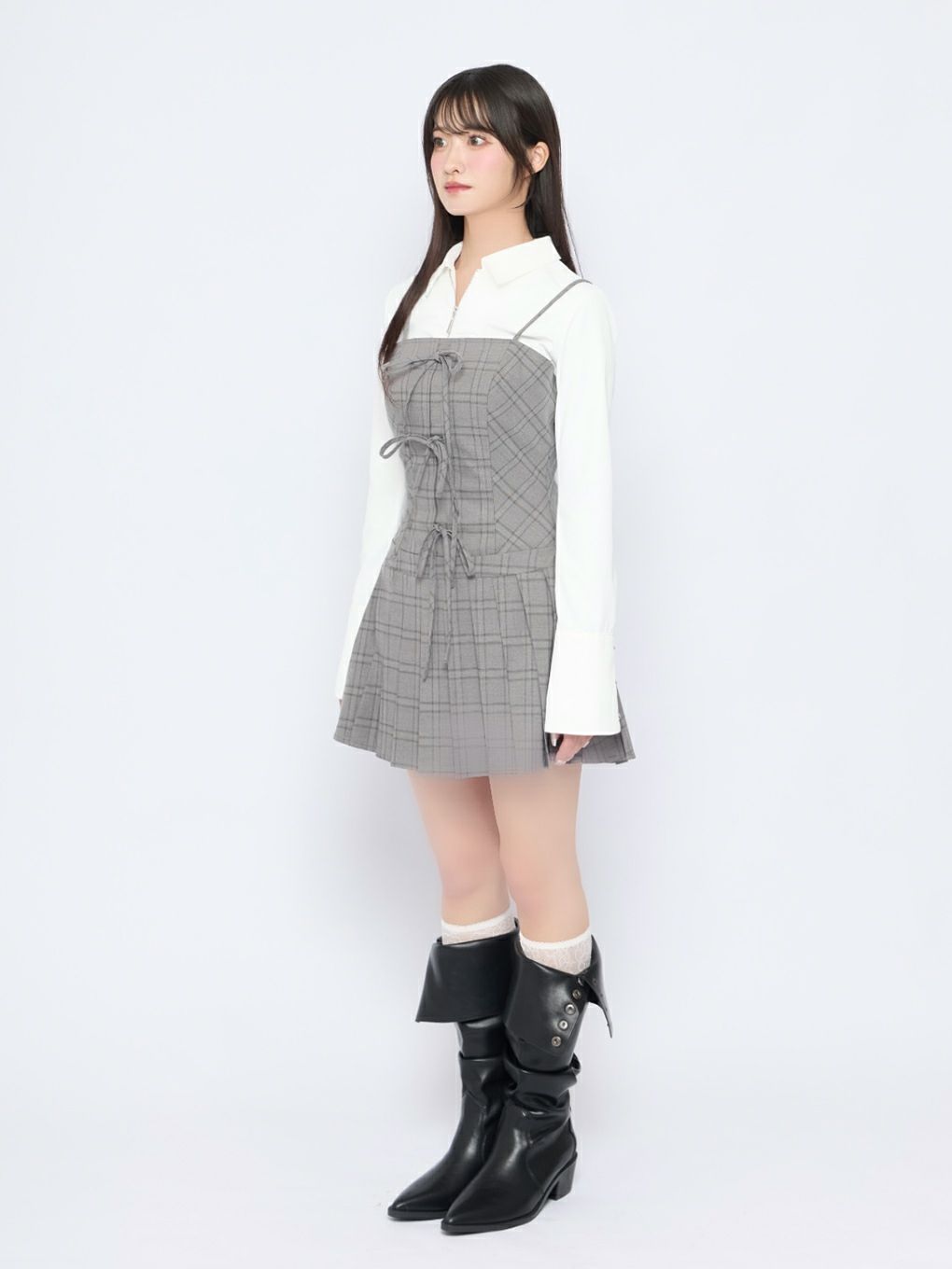 【BUBBLES】リボンプリーツキャミワンピース