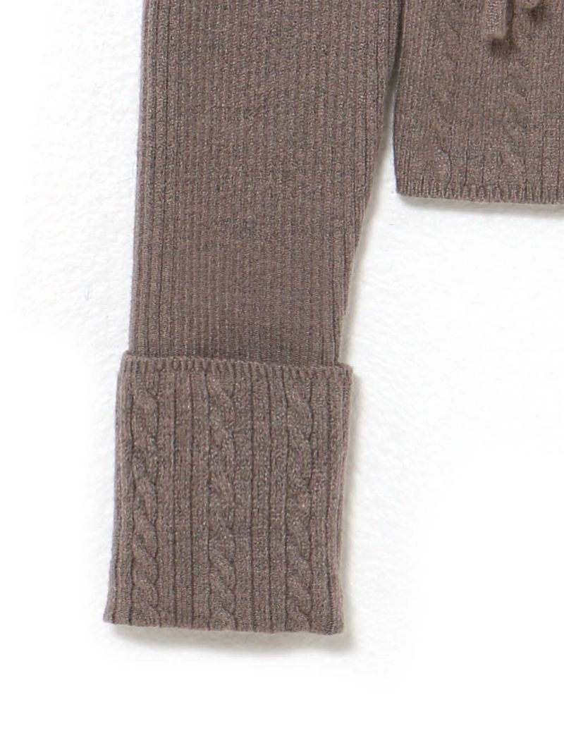 BUBBLES リボンケーブルニットトップス BUBBLES】リボンケーブルニットトップス | sparkling mall online store