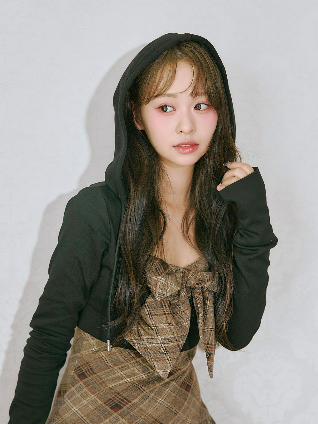 【BUBBLES】チェックパーカーワンピース