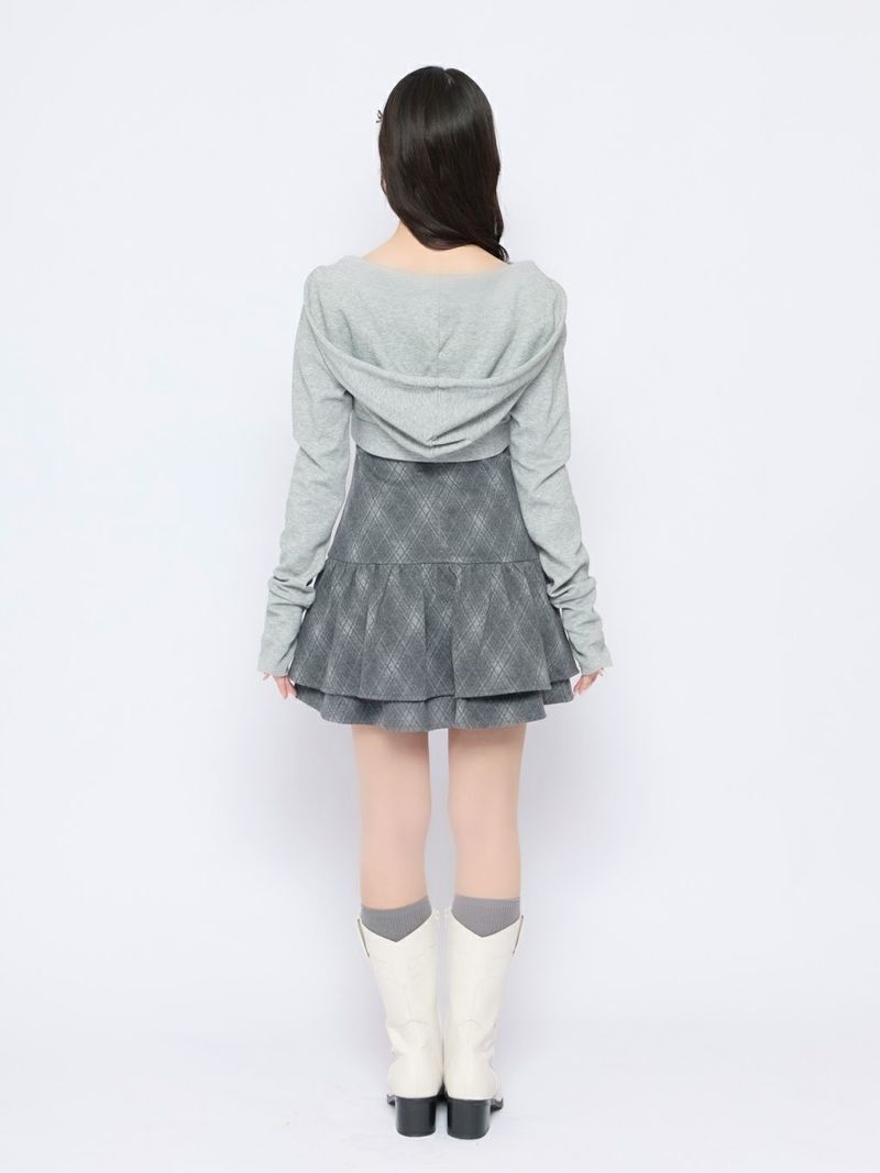 BUBBLES】チェックパーカーワンピース | sparkling mall online store