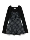 【BUBBLES】チェックパーカーワンピース