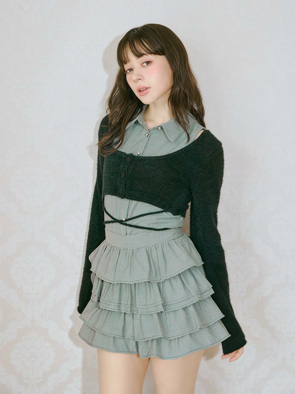 【BUBBLES】フリルパターンスカパン