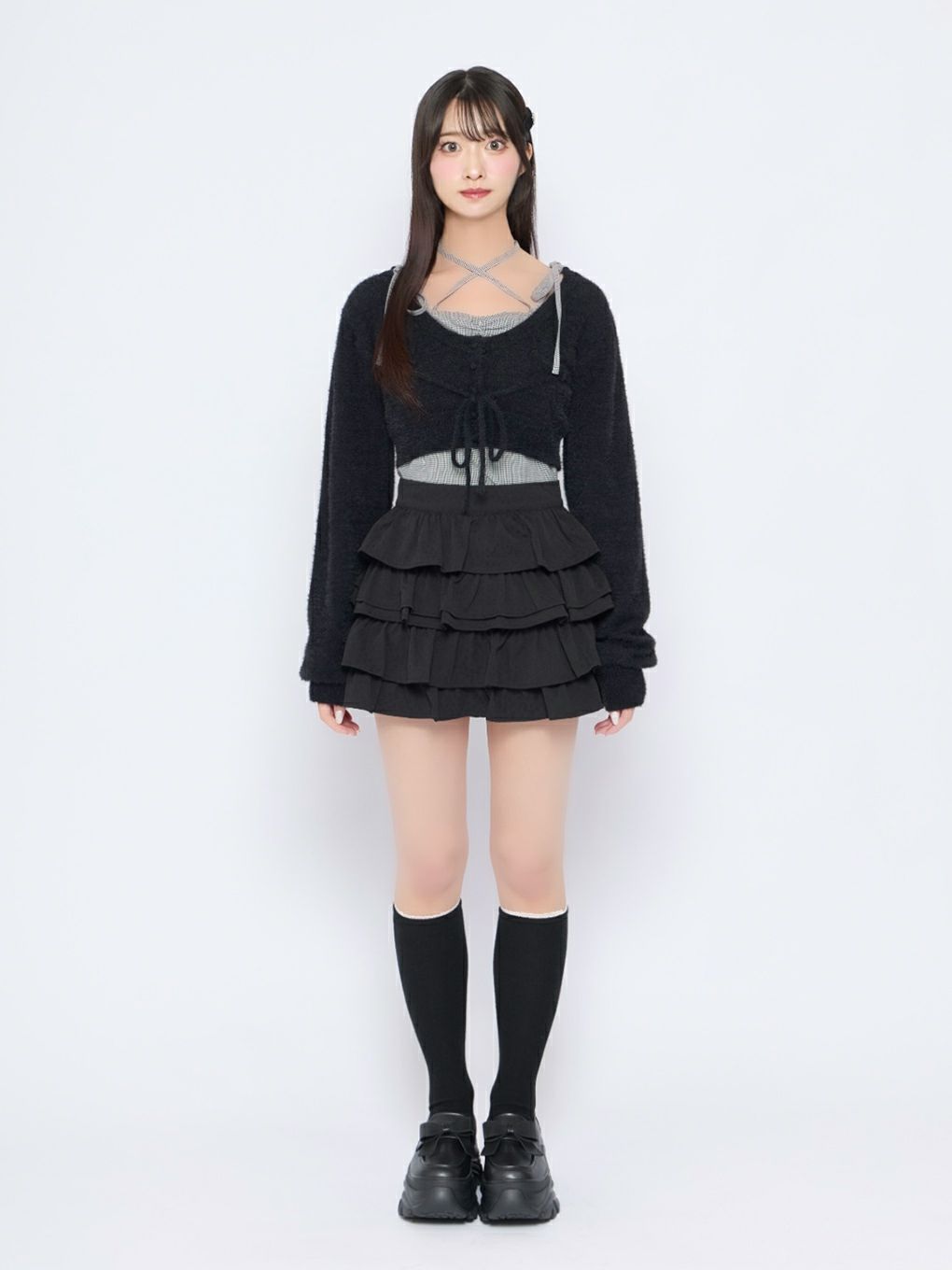 【BUBBLES】フリルパターンスカパン