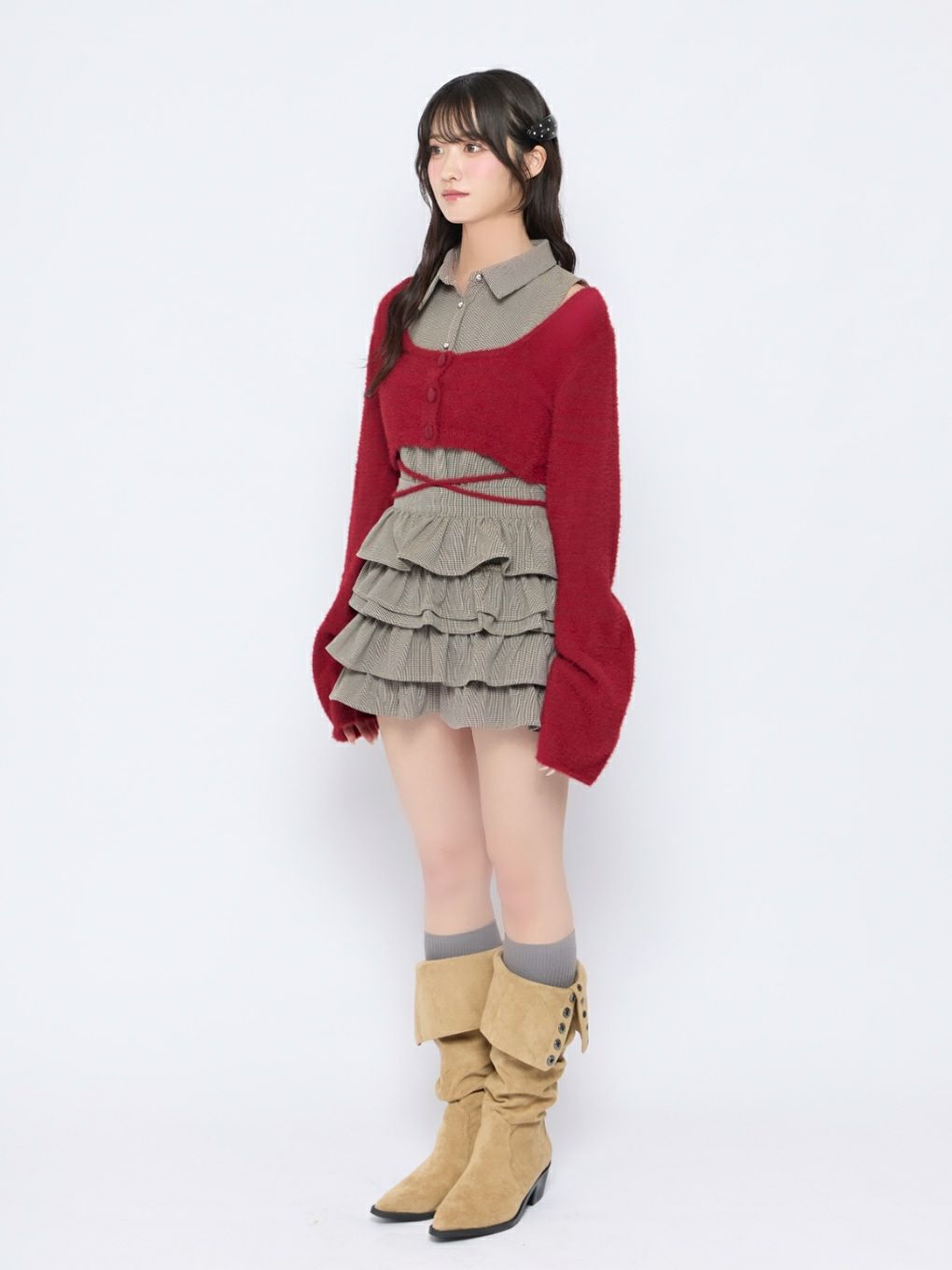 【BUBBLES】フリルパターンスカパン